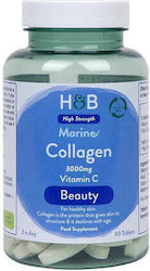 Holland & Barrett Marine Collagen With Vitamin C 3000мг 90 табове Holland & Barrett Marine Collagen With Vitamin C 3000мг 90 табове