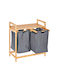 Bakaji Bakaji Wäschekörbe Bamboo 73.5x63.5x33cm Graue