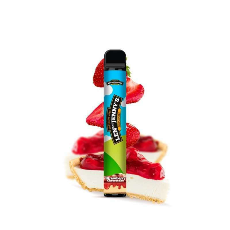 Len & Jenny's Vape Puff Strawberry Cheesecake Disposable Pen Kit 2ml με Ενσωματωμένη Μπαταρία