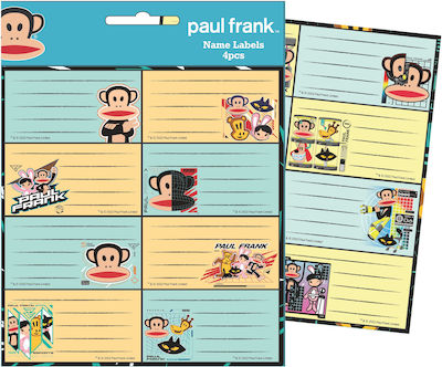 Back Me Up Notebook Labels Paul Frank 16pcs