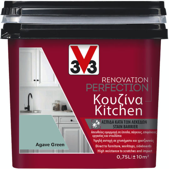 V33 Renovation Perfection Χρώμα Agave Green Satin 750ml 121660