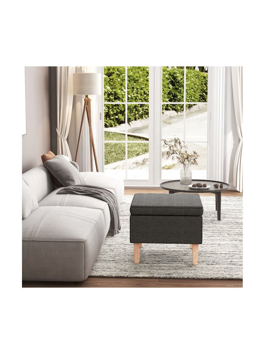 Fabric Upholstered Footstool Dark Gray 55x54.5x...