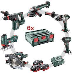 Metabo Σετ 6 Εργαλείων Μπαταρίας Metabo Σετ 6 Εργαλείων Μπαταρίας
