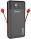 Dudao K1Max Power Bank 30000mAh με 2 Θύρες USB-A Μαύρο