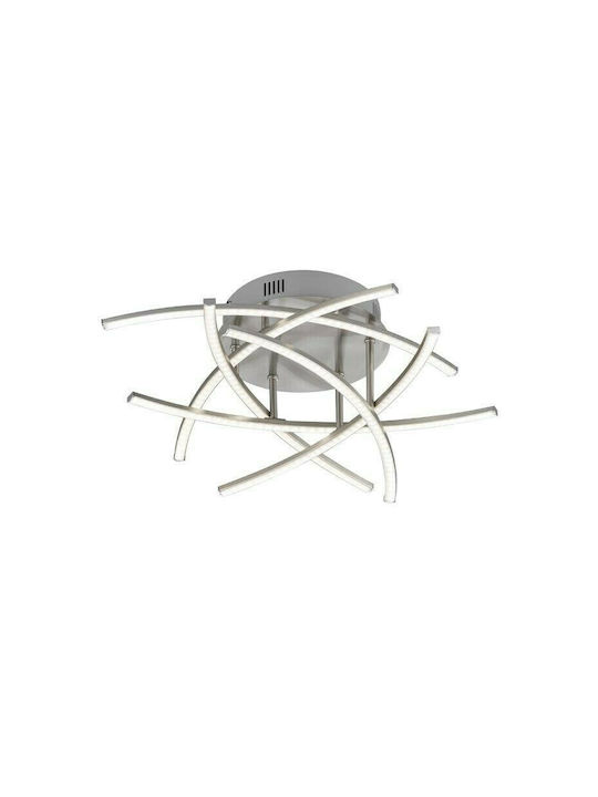 Fischer Honsel Cross TW Modern Metall Deckenleuchte mit integriertem LED in Silber Farbe 55Stück