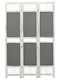 vidaXL Декоративен Параван Текстилен с 3 Панела Grey 105x165см