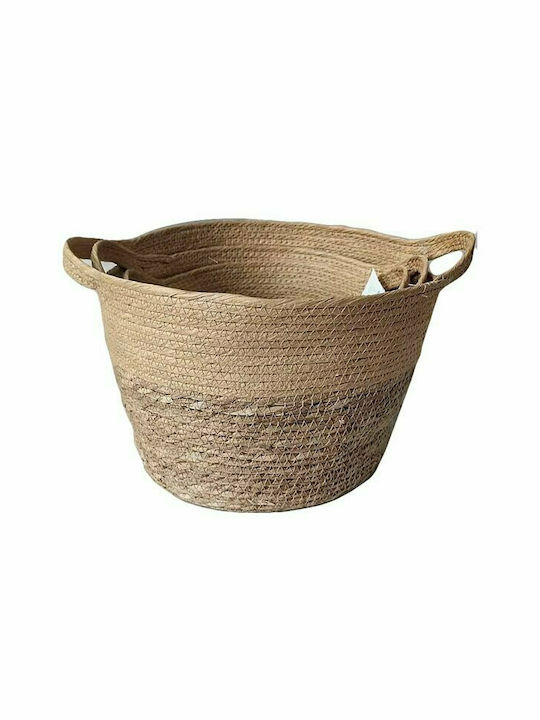 Wicker Decorative Basket Φυσικό 20x20x28εκ. JK Home Decoration