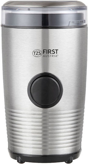 First Austria Ηλεκτρικός Μύλος Καφέ 150W με Χωρητικότητα 60gr Ασημί