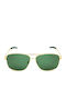 Moscow Mule Caravan Men's Sunglasses with Gold Metal Frame and Green Polarized Lens MM/0925/4