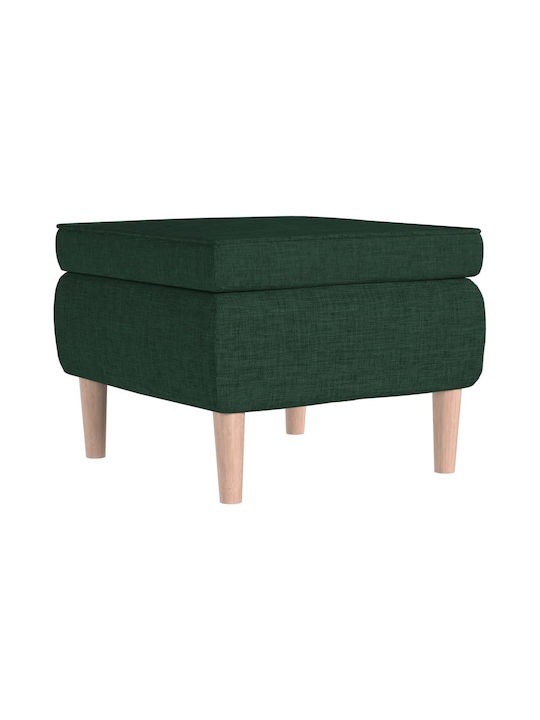 Stool Footstool Upholstered with Fabric Dark gr...