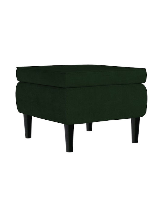 Stool Footstool Upholstered with Fabric Dark gr...