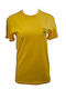 Men's Undershirt Short-sleeved in Yellow Color