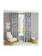 Kipper Κουρτίνα με Τρουκς Cocoon Grey 140x260εκ.