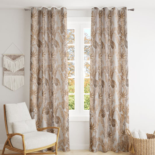 Kipper Cocoon Mit Grommets Gold 140x260cm