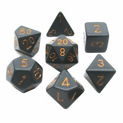 Chessex Dungeons & Dragons Opaque Polyhedral Dice Black with Gold 7 Pieces