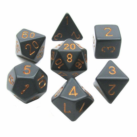 Chessex Dungeons & Dragons Opaque Polyhedral Dice Black with Gold 7pcs 25428