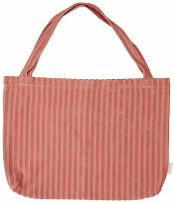 Little Dutch Shoulder/Hand Diaper Bag Jacquard Terry Pink 42x58cm.