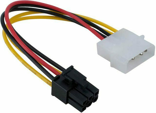 4-Pin Molex - 6-Pin PCIe Cable 0.15m Πολύχρωμο (P6) | Skroutz.gr
