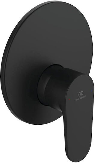 Ideal Standard Cerafine O Μίκτης Μπαταρίας Εντοιχισμού Ντουζιέρας 2 Εξόδων Μαύρος