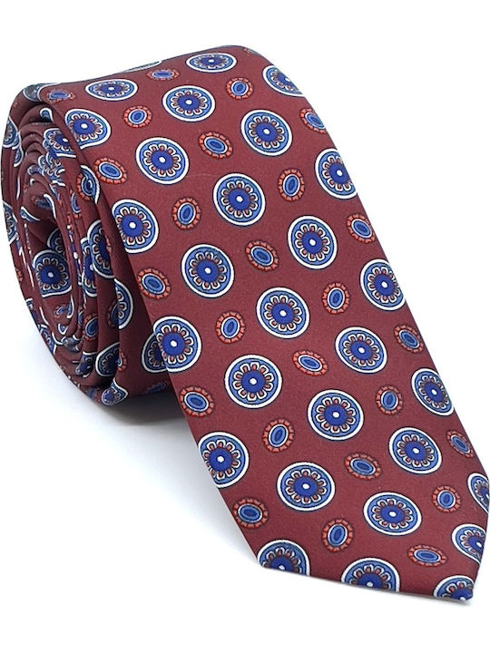 Legend Accessories Herren Krawatte Seide Gedruckt in Burgundisch Farbe
