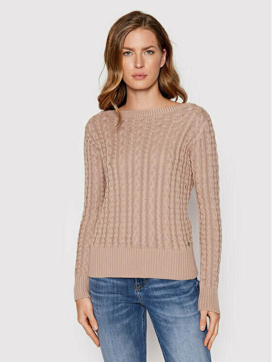 Guess Women's Long Sleeve Pullover Brown