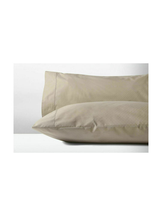 Cannon Imperial Πουά Σετ Μαξιλαροθήκες με Φάσα Linen 52x78εκ.