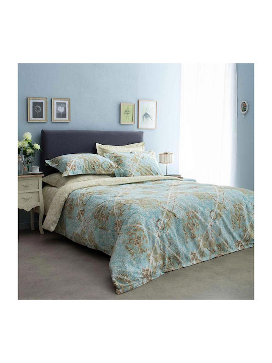 Vesta Home Σετ Παπλωματοθήκη Βαμβακοσατέν Μονή με Μαξιλαροθήκη 170x240cm Mistral 01