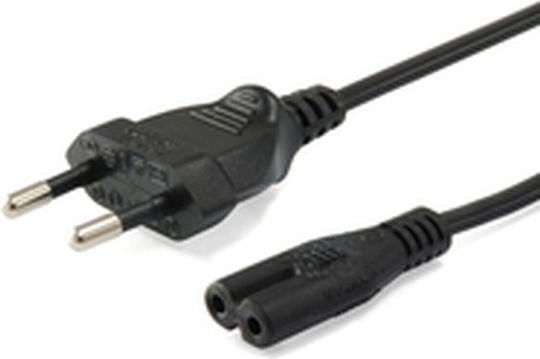 Equip Euro - IEC C7 Cable 3m Μαύρο 112161