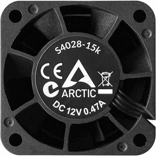 Arctic S4028-15K Вентилатор За Кутия (1500 Оборота / 19.23 CFM) Без Светодиодно Осветление И Свързване 4-Изводна ШИМ