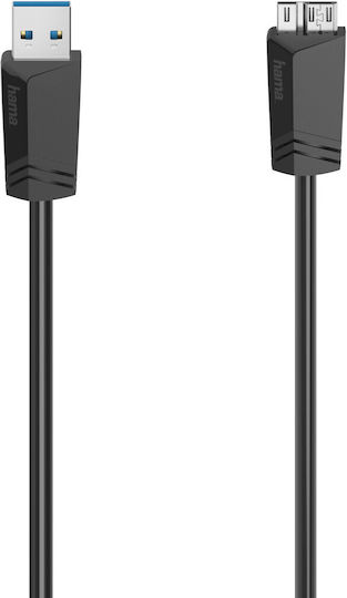 HAMA Regular USB 3.0 spre micro USB Cablu Negru 1.5m (00200627) 1buc