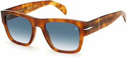 David Beckham Sunglasses Brown with Acetate Frame & Blue Lens