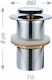 Click Clack Ventil Spülbecken mit Ausgang 60mm Silber