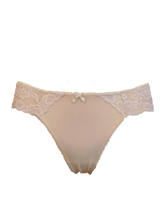 Norddiva Lingerie Dina Damen Brasilien mit Spitze Beige