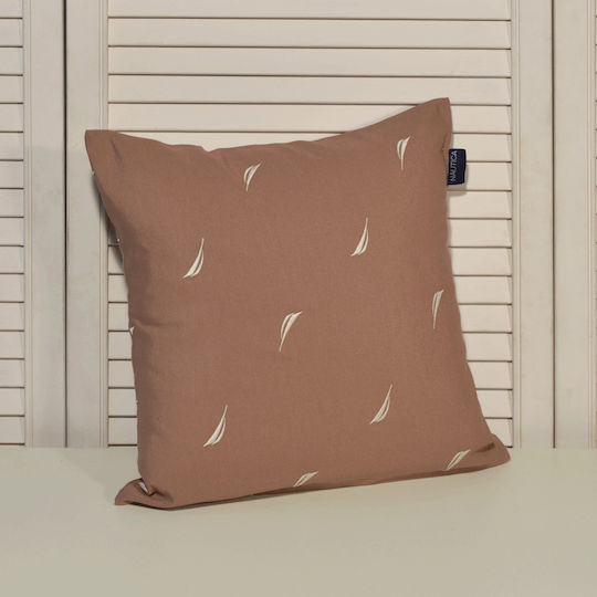 Nautica Throw Pillow Cover 49-10201 220 Brown / White 40x40cm