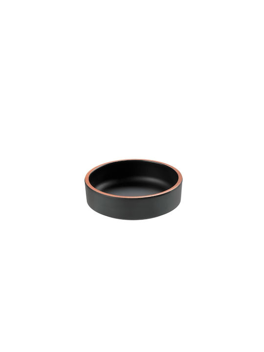 Leone Servierschüssel Rund aus Melamin Black mit Durchmesser 11.7cm 6Stück