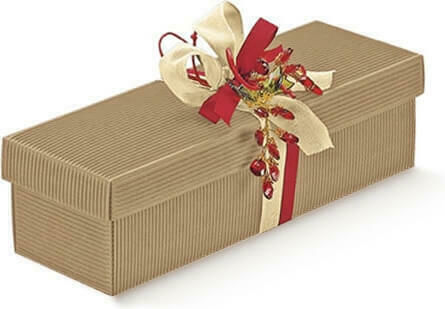 Giftland Κουτί Κρασιών για 1 Φιάλη Χάρτινη Θήκη για Ποτό Μπεζ 9.5x9.5x34εκ.