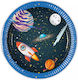 Procos Space Party Plates 20cm Plate for Party 8 Pieces