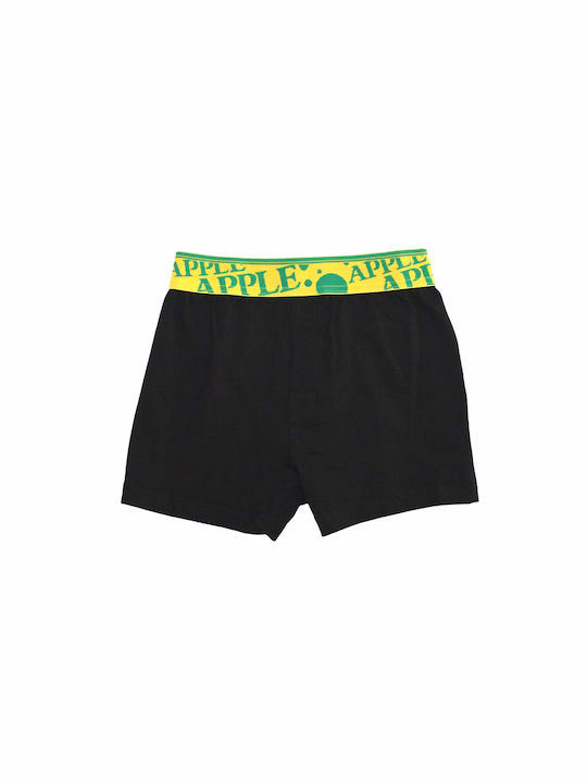 Apple Boxer Kinder Boxershorts Black/Green Spotted 1Stück