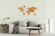 Wall Decor World Map Handmade Wooden 115x65cm