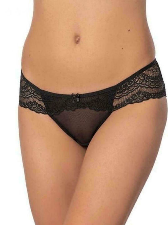 Norddiva Lingerie Cindy Femeie Alunecare cu Dantelă Negru