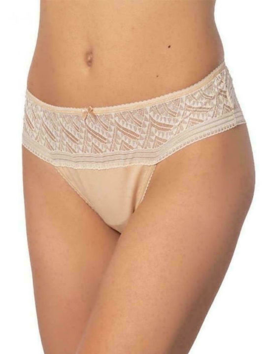 Norddiva Lingerie Donielle Women's Brazil with Lace Beige