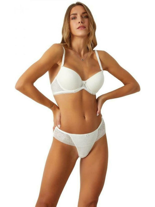 Norddiva Lingerie Δαντελένιο Σετ Εσωρούχων Σουτιέν με Brazil 8476