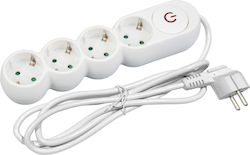 Entac ESERS1.5G4-1.5-SW Πολύπριζο 4 Θέσεων με Καλώδιο 1.5m Entac ESERS1.5G4-1.5-SW Πολύπριζο 4 Θέσεων με Καλώδιο 1.5m