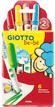 Giotto Bebe Washable Drawing Markers Thick Set 6 Colors 000478100