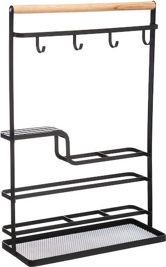 5Five Επιτραπέζια Βάση Μεταλλική 28.5x12x43.5εκ. Μαύρη