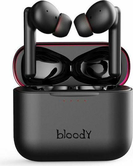 A4Tech M90 In-ear Bluetooth Handsfree Ακουστικά με Αντοχή στον Ιδρώτα και Θήκη Φόρτισης Μαύρα