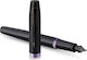 Parker Black Purple Vibrant Ring Set Writing Pen Medium Purple made of Brass