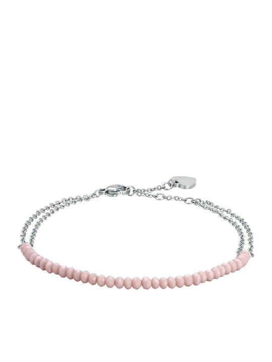 Luca Barra Fußarmband aus Edelstahl Stahl 21cm