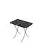 Mountain Top Table Kitchen Collapsible Wooden with Metal Frame Black 90x60x75cm