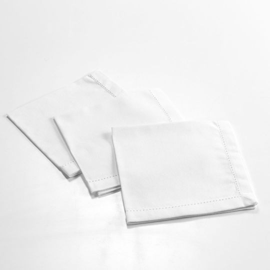 Serviette Set 3Stücke L-C Charline Set Weiß 40x40cm